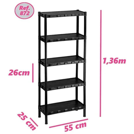 Estante com Prateleira Organizadora de Plástico Modular Multiuso para Cozinha Quarto Livros