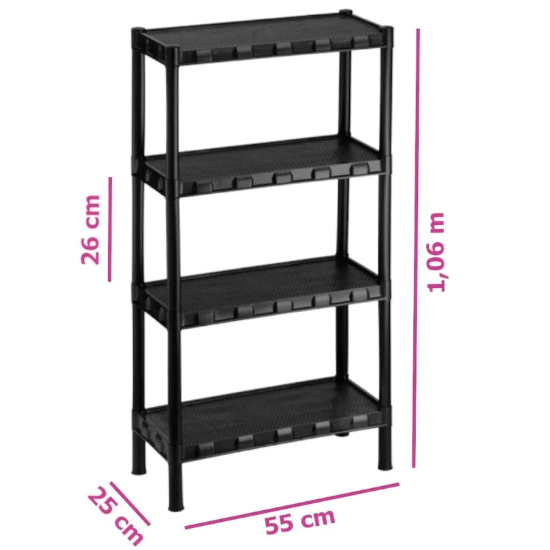 Estante com Prateleira Organizadora de Plástico Modular Multiuso para Cozinha Quarto Livros